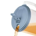 thumbnail image 3 of Sterilite 12 Pack 1 Gal Round Pitcher, Flip Lid Drink Dispenser Jug, Washed Blue, 3 of 6