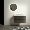 thumbnail image 2 of 36" Modern Bathroom Sink Cabinet In Gray - Wall Mounted With Generous Storage Capacity, Quiet Drawer Slides & Stylish Handle- Look Vanity Product, Double Improver, Silent Apparatus, Design, 2 of 6