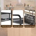 thumbnail image 3 of Towallmark 5-Tier Slim Rolling Storage Drawer Cabinet – Metal Organizer with Wheels for Kitchen, Pantry, Office – Multi-Functional Portable Shelf for Snacks, Fruits, Vegetables and Supplies, Black, 3 of 8