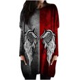 thumbnail image 1 of Vestido estampado de Halloween con bolsillo de cuello redondo y manga larga informal para mujer Fridja  yut1383, 1 of 5