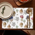 thumbnail image 5 of Colorful Mushroom Cartoon White Pattern Summer Placemats Table Placemats Set Of 4-Linen Kitchen Washable Placemats Table Mats 11.8"x17.7" Non-Slip Heat Resistant, 5 of 6