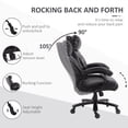 thumbnail image 6 of Vinsetto Heavy Duty PU Leather Office Chair Hold up to 400lb, Black, 6 of 10