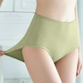 thumbnail image 5 of Fewfanhot 2PC Fashion Breathable Leak-Proof Solid Color Panties - Women's Mid-Rise Cotton Comfy Period Briefs for All Season EveryDay Wear, 5 of 9