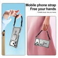 thumbnail image 5 of Magnetic Case for iPhone 17 Pro, Clear Back Case Shockproof Enhanced Corners Drop Protective Phone Cover with Detachable Lanyard and Wrist Hand Strap, Compatible with Mag-Safe, Black, 5 of 7