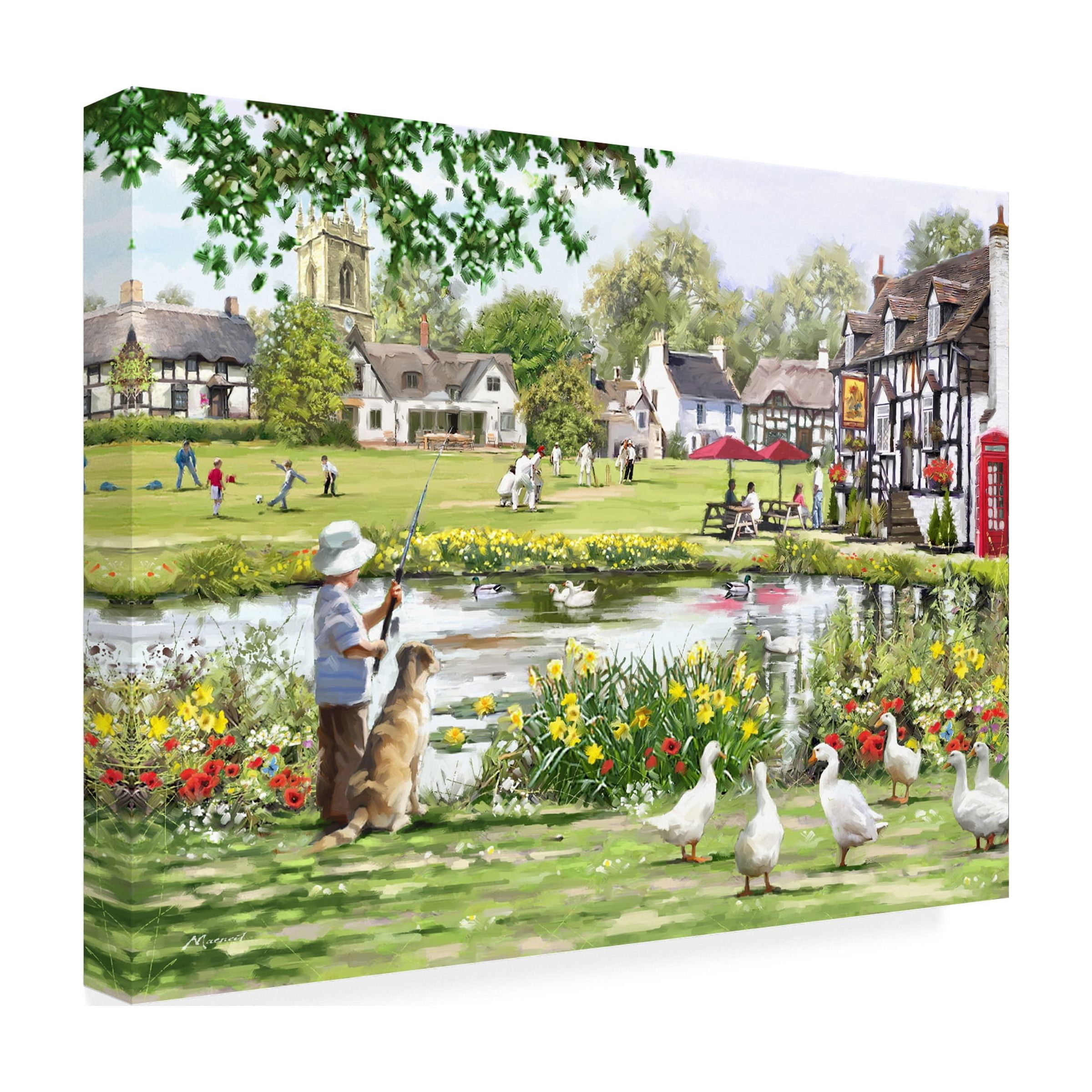 The Macneil Studio 'Village Green' Canvas Art