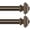 Bronze, variant on Gold Curtain Rods for Windows 72 to 144 Inches(6-12ft), 1 Inch Long Curtain Rod 32 to 144 Inches, Heavy Duty Decorative Single Drapery Rods, Square End