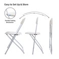thumbnail image 5 of 8 Pack Folding Chairs with Steel Frame 650lb. Capacity for Conference, Outdoor and Indoor Event, White, 5 of 12