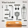 thumbnail image 3 of Cocktail Mixer Shaker Set Bartender Kit Set with 10 Bartending/Mixologist Tools for Home Bar, Party Bar, Bar Cart Decor, 3 of 7