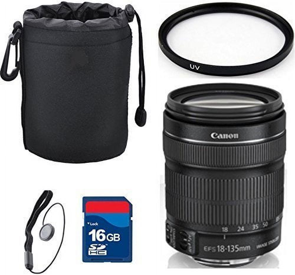 Canon EF-S 18-135mm f/3.5-5.6 IS USM Zoom Lens with 3 UV/CPL