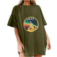 thumbnail image 2 of SMihono Hauts pour Femmes Été Décontracté Manches Courtes Imprimé Pizza T-shirt Oversize, 2 of 7