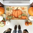 thumbnail image 2 of Fall Door Mat Outside, Pumpkin Welcome Mat for Front Door, Halloween Thanksgiving Autumn Vintage Rustic Yard Non Slip Seasonal Home Indoor Outdoor Party Decoration, 2 of 5