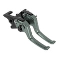 thumbnail image 1 of Palancas de freno y embrague cortas ajustables Unique Bargains para Honda Monkey 125 2019-2024, palanca de freno de manillar de motocicleta de aleación de aluminio tono de titanio sólido 1 par, 1 of 7