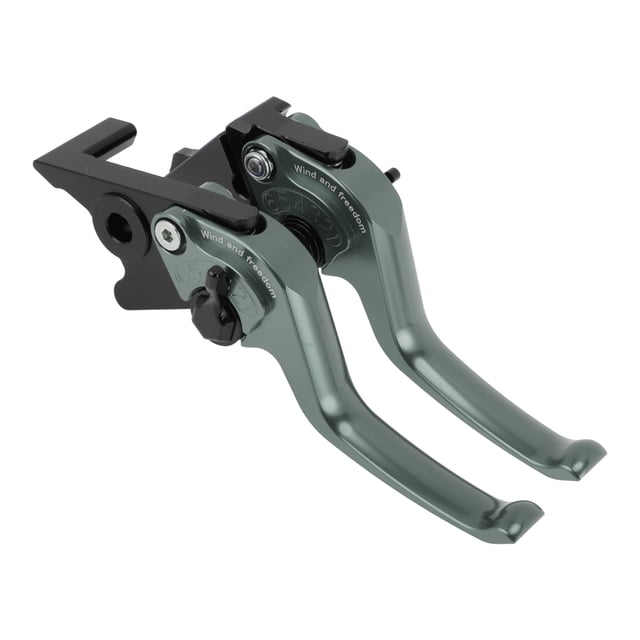 Palancas de freno y embrague cortas ajustables Unique Bargains para Honda Monkey 125 2019-2024, palanca de freno de manillar de motocicleta de aleación de aluminio tono de titanio sólido 1 par