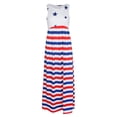 thumbnail image 2 of Robe d'Été Décontractée pour Femme avec Drapeau Américain, Robe Maxi Taille Haute, Robe de Plage 2TG, 2 of 8