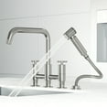 thumbnail image 4 of VIGO Cass Double Handle 8 in. Widespread Bridge Kitchen Faucet with Pull-Out Sprayer in Stainless Steel-VG02051ST, 4 of 17