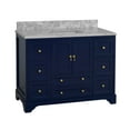 thumbnail image 4 of Madison 48" Bathroom Vanity with Royal Blue Cabinet and Carrara Marble Top, 4 of 5