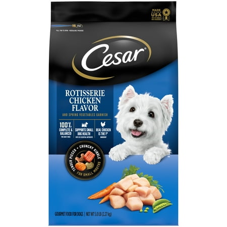 UPC: 0023100116280 | Cesar Small Breed Rotisserie Chicken And Spring Vegetables Dry Dog Food Adult 5 Lb. Bag
