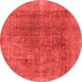 thumbnail image 1 of Ahgly Company Indoor Round Abstract Red Modern Area Rugs, 6' Round, 1 of 4