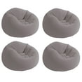 thumbnail image 1 of Intex Inflatable Contoured Corduroy Beanless Bag Lounge Chair, Gray (4 Pack), 1 of 8