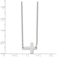 thumbnail image 5 of Chisel Stainless Steel Polished Sideways Cross on a Cable Chain Necklace - 16", 5 of 8