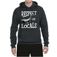 thumbnail image 2 of Wild Bobby Respect The Locals Save Our Oceans Whale Animal Lover Unisex Graphic Hoodie Sweatshirt, Heather Black, Small, 2 of 6
