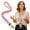 Pink, variant on CHENjy Ruched Phone Strap, Silky Fabric Phone Lanyard, Soft Elastic Style Neck Wrist Strap with Metal Clasp for ID Badge and Keys, Black