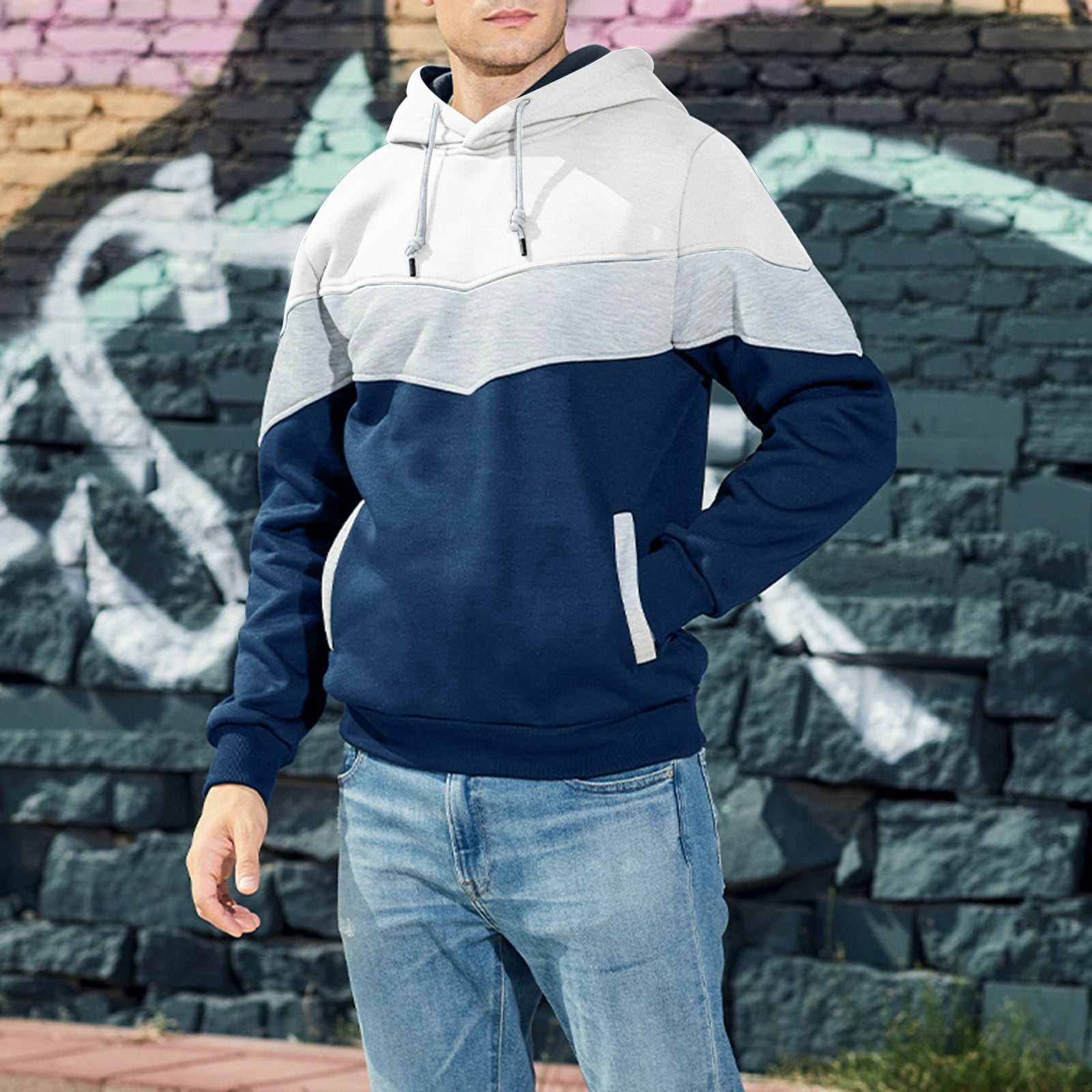 PMUYBHF Male Men's Hoodies Zip up 4X Mens Casual Zipper Hoodie Splicing  Large Size Sweater Jacket Men's Hoodies with Zipper Pockets - Walmart.ca