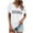 White, variant on Puntoco Tops Blouses for women ,Women V- Neck T-Shirt Solid Casual Short Sleeve T-Shirt for Spring and Summer Clothing White S(S)