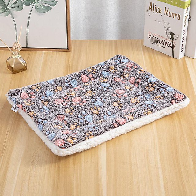 BR Manta de Franela Suave y cálida: Parte Inferior de Lana de Cordero, 56 * 38 cm, Manta Gruesa para Perros y Gatos, 15 kg en el Interior, impresión Offset de Color café Profundo