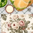 thumbnail image 3 of Joocar Floral Rose Pattern Table Mats Set Of 4 For Home Kitchen Table Decor 12x18 inch, 3 of 5