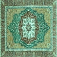 thumbnail image 1 of Ahgly Company Indoor Square Persian Turquoise Blue Traditional Area Rugs, 6' Square, 1 of 4