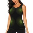thumbnail image 1 of Balery Mandala With Marijuana Leaf Camiseta sin mangas estampada ligera para mujer, tops de entrenamiento sin mangas, camisetas de yoga transpirables de secado rápido.-XX-Large, 1 of 7