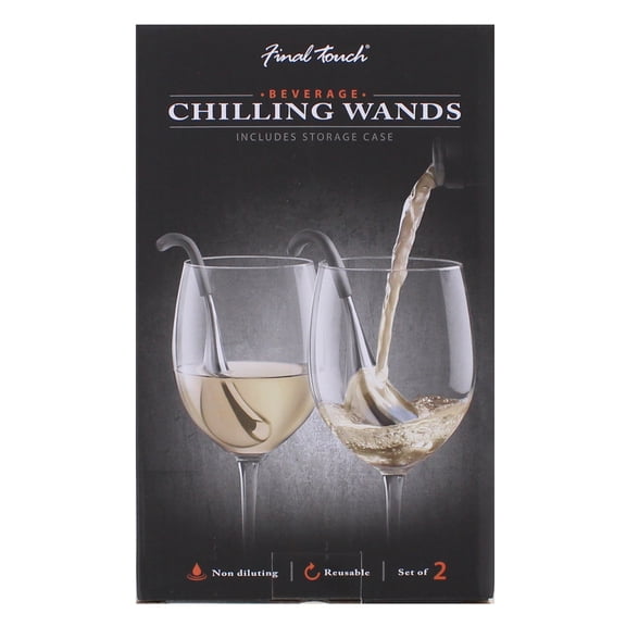 Final Touch Beverage Chilling Wands for Wine and Drinks - Set of 2 (FTC306)