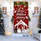 thumbnail image 1 of Decoraciones navideñas, Cubrepuertas navideño, Fondo navideño ideal para fiestas de Año Nuevo y decoración invernal. Medidas: 78,7 x 35,4 pulgadas. Cubrepuertas de poliéster., 1 of 6