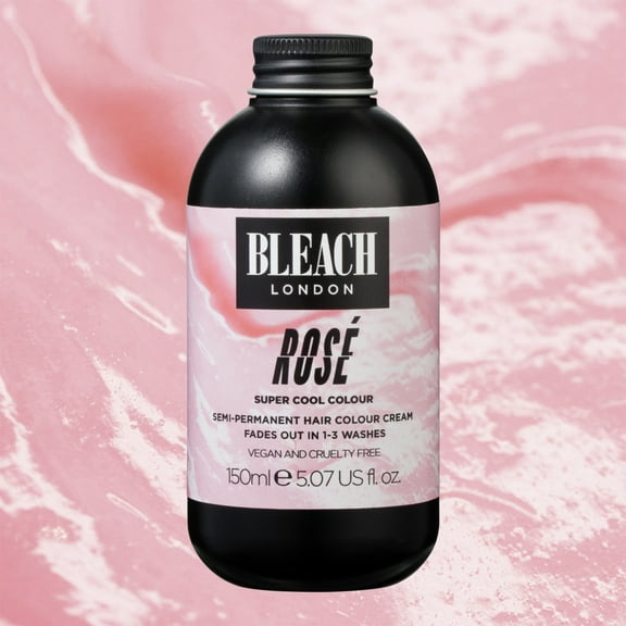Bleach London Super Cool Color Semi-Permanent Hair Color Cream, Rose, 5.07 oz