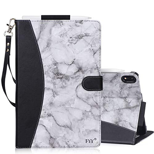 Handmade Case Protective Cover Travel Sleeve Bag with Shoulder Strap and Auto Sleep-Wake Black Support Apple Pencile Charging FYY New Apple iPad Pro 11 inch 2018 Case Luxury Genuine Leather Case 