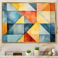 thumbnail image 2 of Designart "Midcentury Pastel Cubes Vintage Delight III" Oversized Abstract Framed Wall Art - Modern Colorful Abstract Geometric Bedroom Framed Canvas Wall Art, 2 of 7