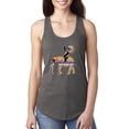 thumbnail image 2 of Wild Bobby, Cute Colorful Elephant Squirrel Mosaic, Animal Lover, Women Racerback Tank Top, Dark Grey, Small, 2 of 4