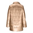 thumbnail image 5 of Olyvenn Women Winter Warm Down Jacket Stand Collar Long Sleeve Zipper Plus Size Outwear Shiny Gold Silver Puffer Coat Female Casaco的外套 Gold 4, 5 of 6