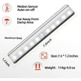 thumbnail image 3 of 2 Pack LED Motion Sensor Lights, 10 LED Closet Battery Operated Lights, Stick-On Anywhere Magnetic Wireless Night Light Bar, Led Safe Light Indoor for Closet Stairs Wardrobe, 3 of 9