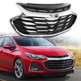 thumbnail image 6 of CROSSDESIGN Front Upper Bumper Grille Grill Assembly Kit Fit for2019 2020 Chevy Cruze Chrome Plastic, 6 of 9