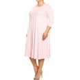 thumbnail image 3 of MOA COLLECTION Women's Plus Size Women's Jersey Knit A-Line Dress, 3 of 6