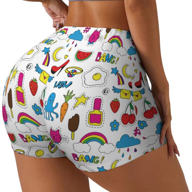 Fotbe Summer Shorts Sin Costuras – Shorts Deportivos de Cintura Alta para Mujer, Elásticos para Gimnasio, Yoga, Running o Ciclismo-XX-Large