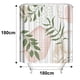 thumbnail image 2 of Juego de cortina de ducha con hojas: elegante diseño abstracto verde, acuarela tropical, decoración de baño moderna con ganchos, tela lavable, 2 of 5