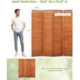 thumbnail image 2 of 6ft Folding Privacy Screens 4-Panel Freestanding Room Dividers, 2 of 15