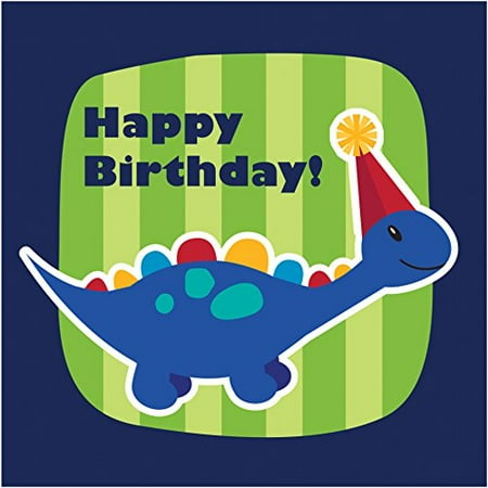birthday happy dino converting creative ply napkins count lunch orange