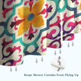 thumbnail image 6 of Yellow Ethnic Floral Pattern Shower Curtain 36"x72" ,Bathroom Decorative Shower Curtains Set with 12 Hooks,Modern Waterproof Washable Shower Curtain, 6 of 6