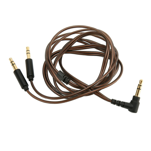 Cable de actualización de auriculares, Sonido Sin Pérdida Sin Pérdida de Distorsión 47.2 Pulgadas Conchufe Chapada Dorada de 3.5 mm A Cable de Cable Doble Masculino de 3,5