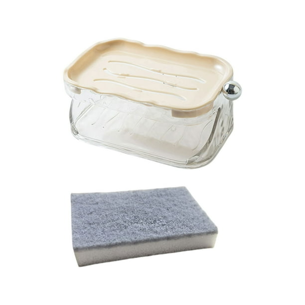 Yhmxh Decoración del baño Jabonera con drenaje, jabonera, jabonera portátil, caja desinfectante práctica para baño, ducha, jabonera para el hogar Gabinete de almacenamiento de baño