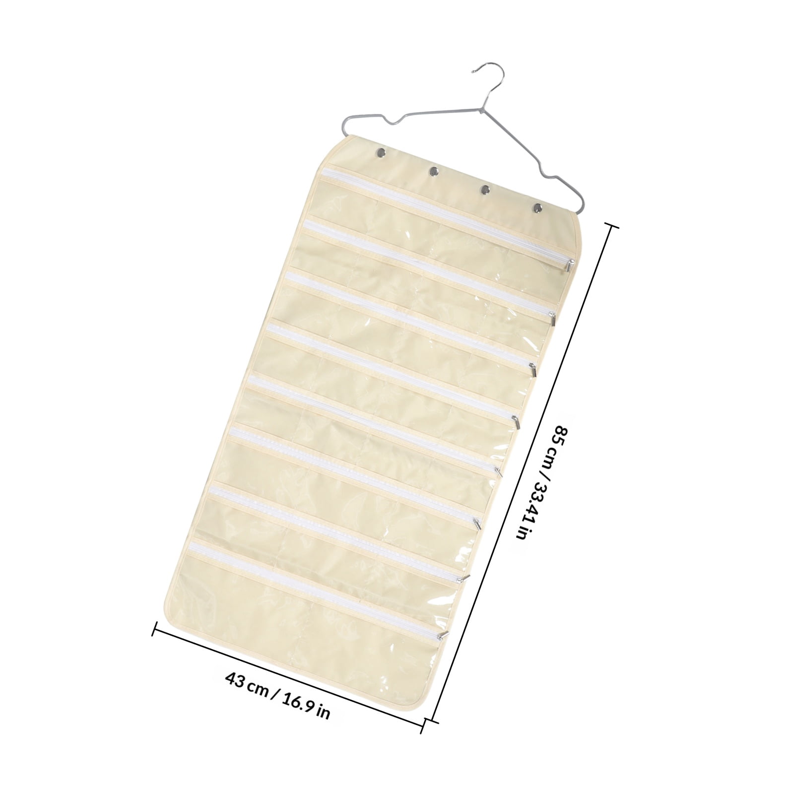 HONMEET Portable Oxford Cloth Jewelry Organizer with Hanging Hook, Storage Bag for Necklaces, Earrings, and Small Accessories